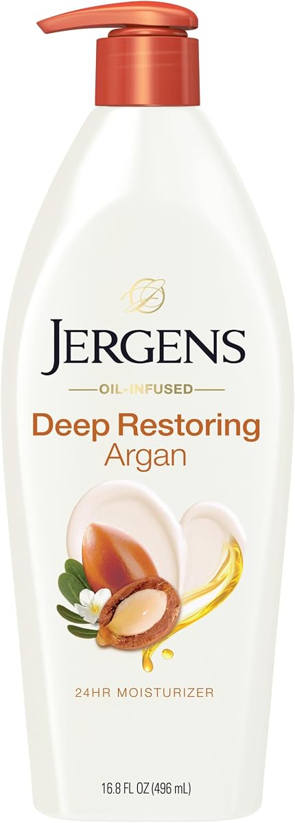 Deep Restoring Argan Oil Body Lotion For Dry Skin, 16.8 fl oz | Vitamin E, Restores Hydration, Long-Lasting Moisture, Lightweight Feel, Fast Absorption