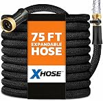 XHOSE PRO Tige de jardin extensible 50 Raccords en laiton, flexible, extensible et rétractable, léger, arrosage de Tuyau, haute pression - 2026 Modèle