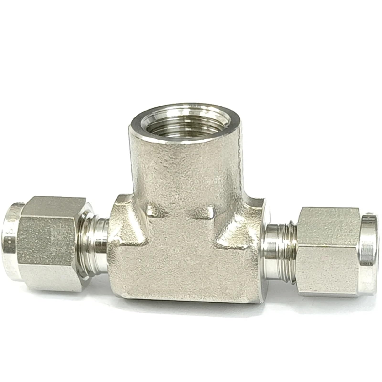 1/4" NPT Female 1/4" Tube OD Compression Union Tee 3 Wasy SUS316L Stainless Steel Pipe Fitting Connector 3000 PSI