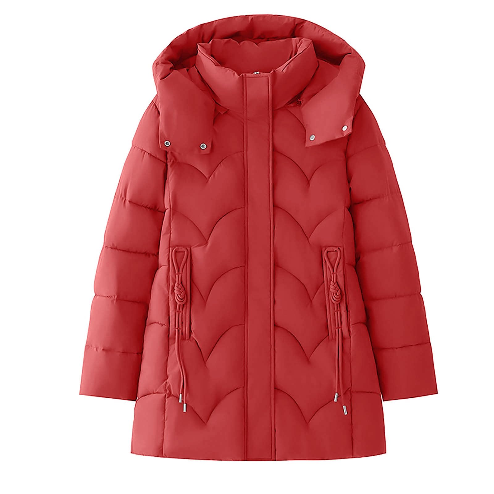 Chaqueta Acolchada Mujer,Chaqueta de Plumas Manga Larga Color Sólido con Capucha Gruesa Cálido Cazadora Cremallera con Bolsillos Abrigo Acolchado Corto Chaquetas Transpirable Termica Plumíferos