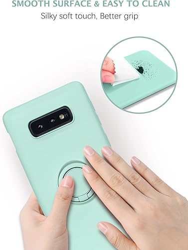 Miniatura 2 de Telaso Funda para Samsung Galaxy S10e, silicona delgada, soporte con anillo de 360, soporte para automóvil  Protector híbrido de goma de gel suave