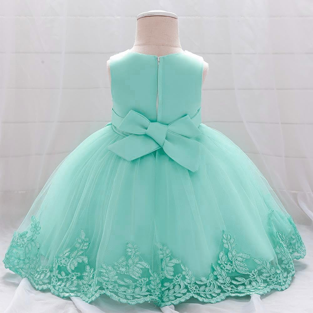 Baby Girl Dress Flower Lace Hi-lo Tulle Party Dresses Princess Pageant Birthday Wedding
