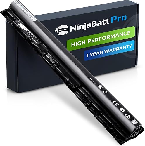 NinjaBatt Batería Pro M5Y1K para Dell Inspiron 14 15 17 5000 3000 Series 5558 5555 5755 5559 3558 3451 3551 5758 5758 5551 5755 5458 WKRJ2 HD4J0
