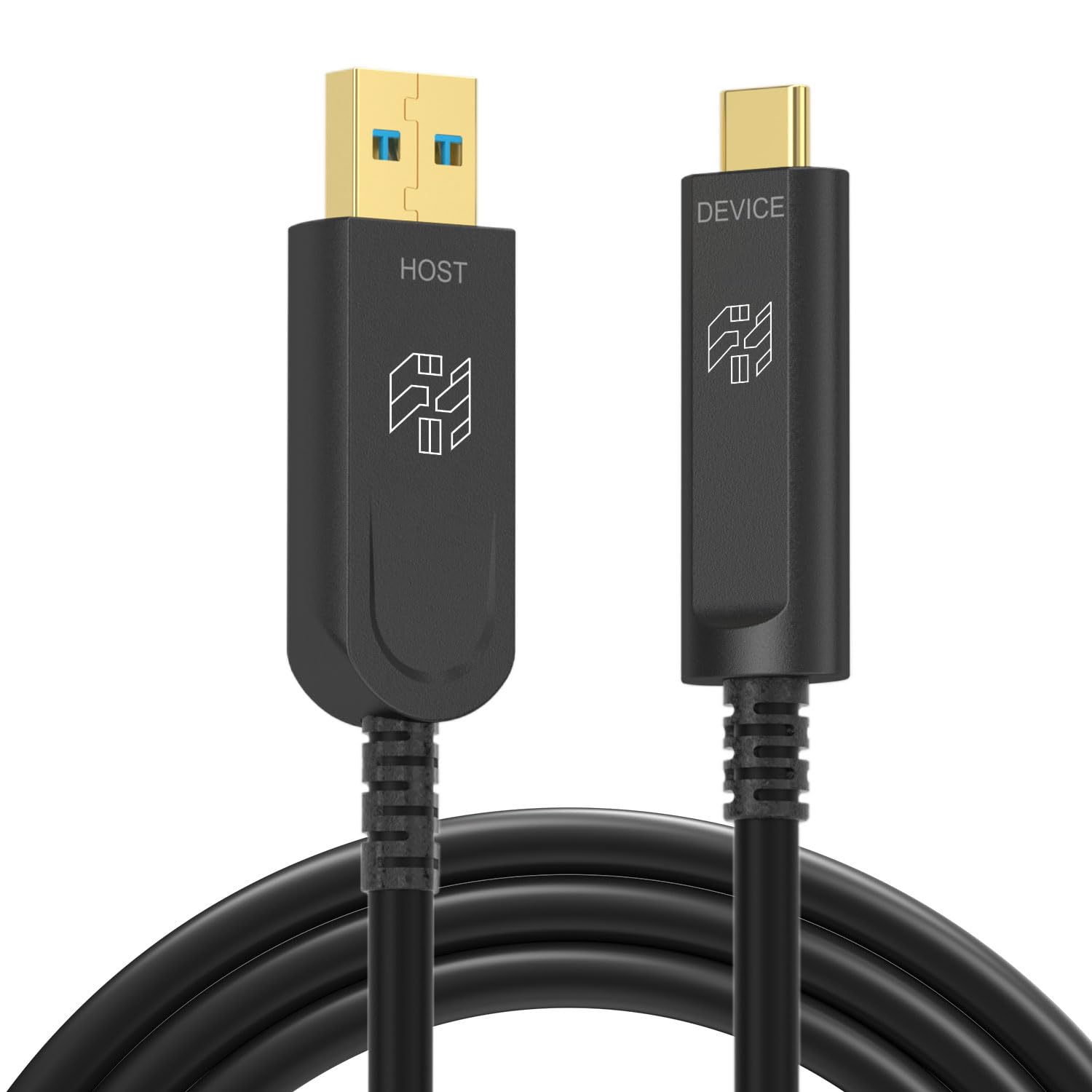 YSerendept Fiber Optic USB A to C Cable(50ft), High Speed 10Gbps Active Optical Long Extension,Compatible with Webcams, Logitech Cameras,VR,AR,HDDs,