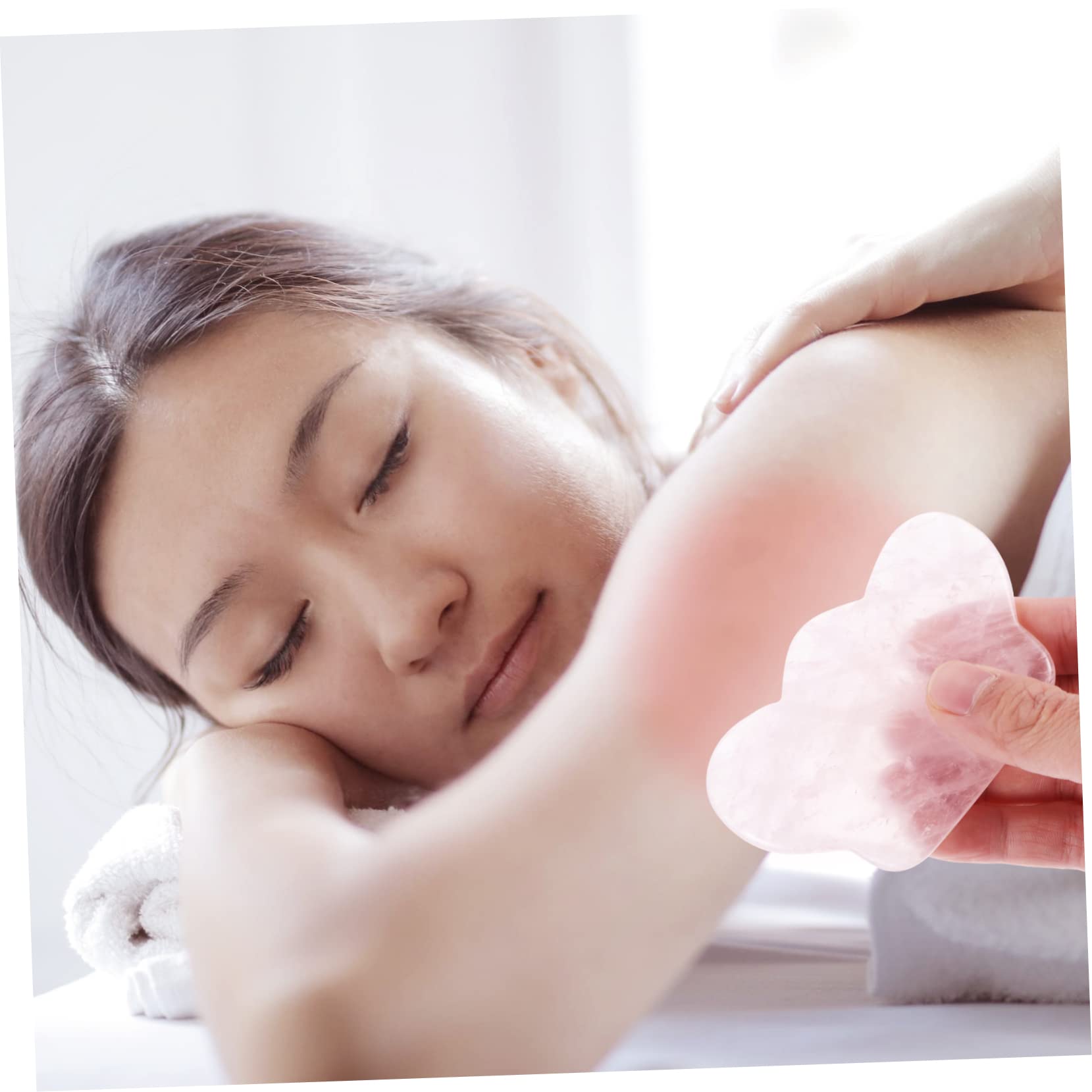 minkissy 3 Pezzi tavola raschiante gua sha guasha gua-sha lettino per massaggi circolazione sanguigna facciale corpo nero a spillo tavola da massaggio raschietto per massaggi rosa