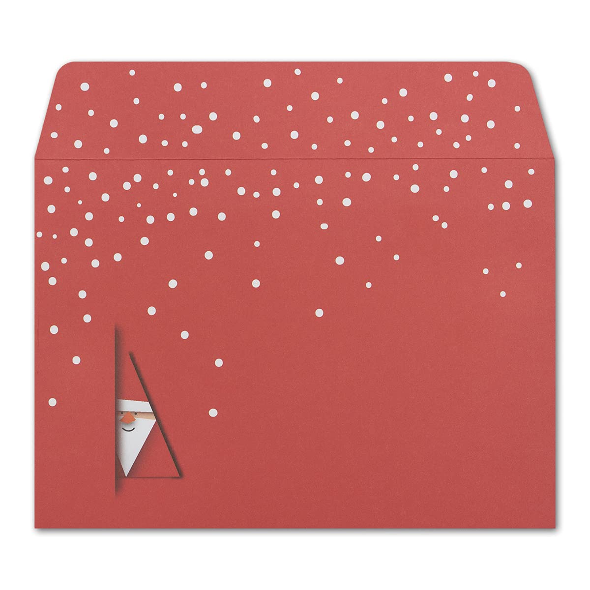 Lot de 300 enveloppes de Noël Rouge Format C6 avec bande autocollante autocollante 114 x 162 mm 80 g/m²