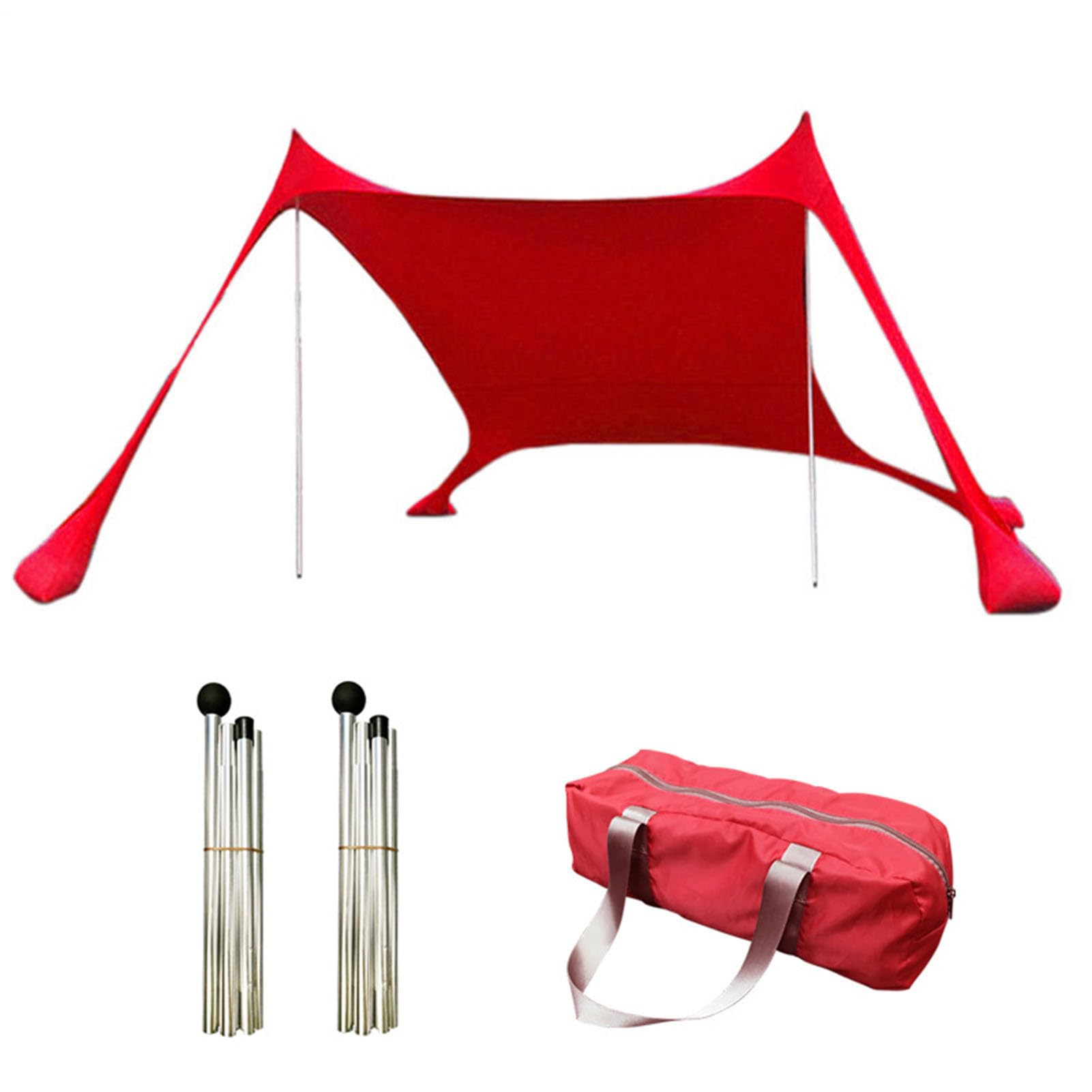 Tendas Da Spiaggia, Spiaggia Portatile Parasole Protezione UV UPF 50+, Con 2 Pali In Alluminio E Borsa Da Trasporto Adatto Per L'ombra In Spiaggia, Il Campeggio, La Pescas E Il Patio