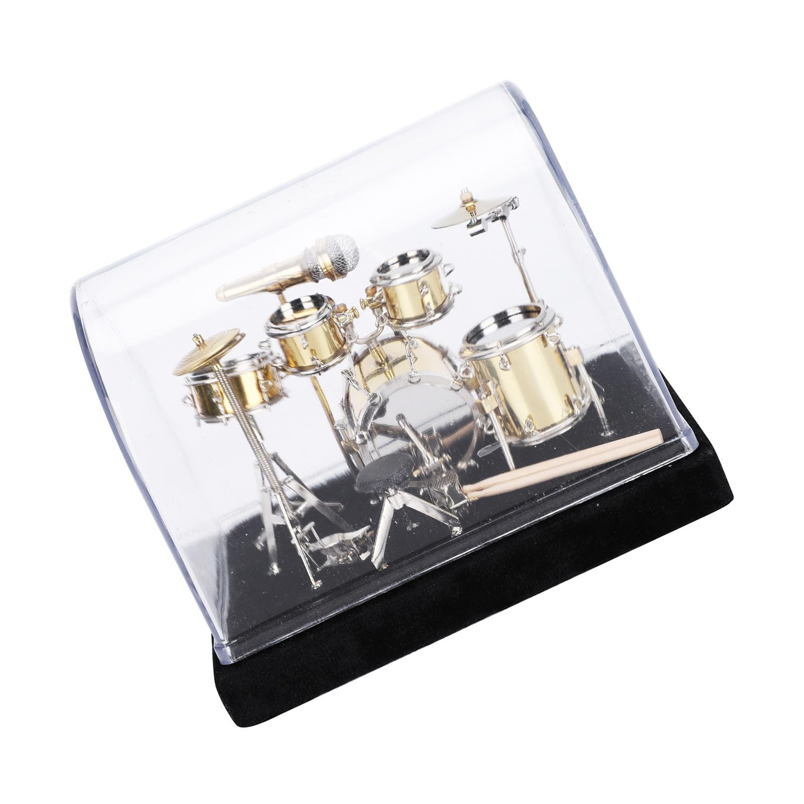 Acouto Mini Modelo de Batería, Batería en Miniatura de Metal y Plástico, Perfecta para Decoración del Hogar y Colecciones de Regalos
