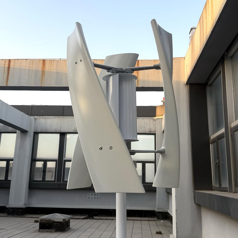 800W Windkraftanlage Vertikal 12V 24V 48V Windturbine mit MPPT Laderegler Windgenerator für Heimgebrauch Windräder (48V mit MPPT regler)