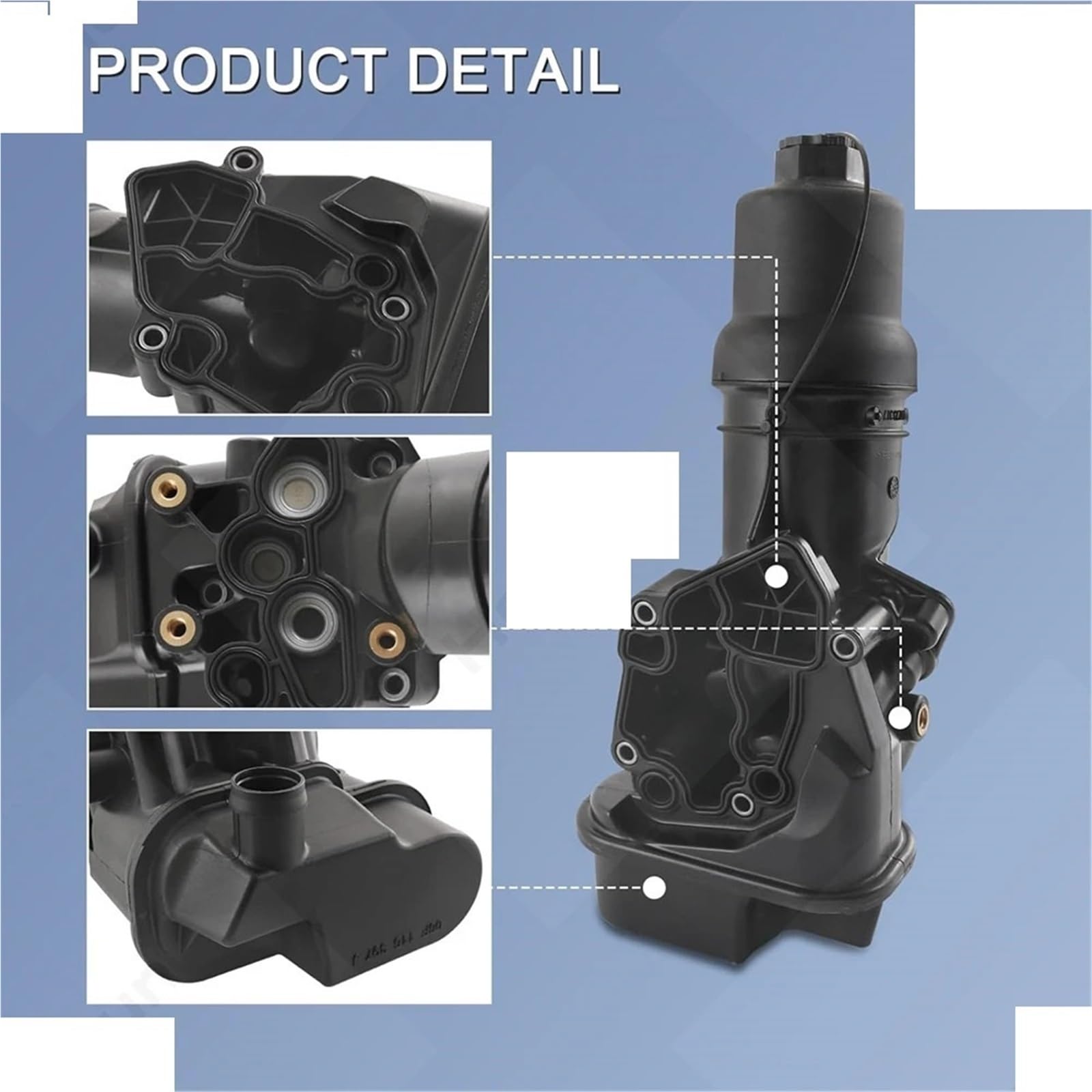 samochodowego filtry oleju samochodowego Filtr Zespół podstawy filtra oleju chłodnicy oleju silnikowego pasujący do Audi A3 A4 TT, pasuje do Volkswagena Eos Golf GTI Jetta Passat