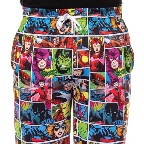 Marvel Comics Men's Onomatopoeia Character Grid Adult Sleep Lounge Pajama Pants (Marvel Comic Strip, X-Large)3