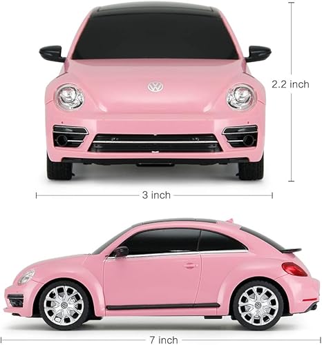 Miniatura 3 de RASTAR Beetle - Coche de control remoto, escala 1:24 Beetle RC coche de juguete para niños, escarabajo rosa