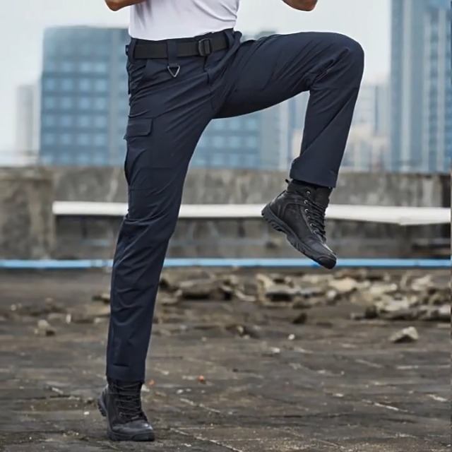 Pantalone Da Lavoro Con Elastico In Vita Posteriore, Chiusura Alla Patta Con Cerniera E Bottone Scoperto - Foto 9