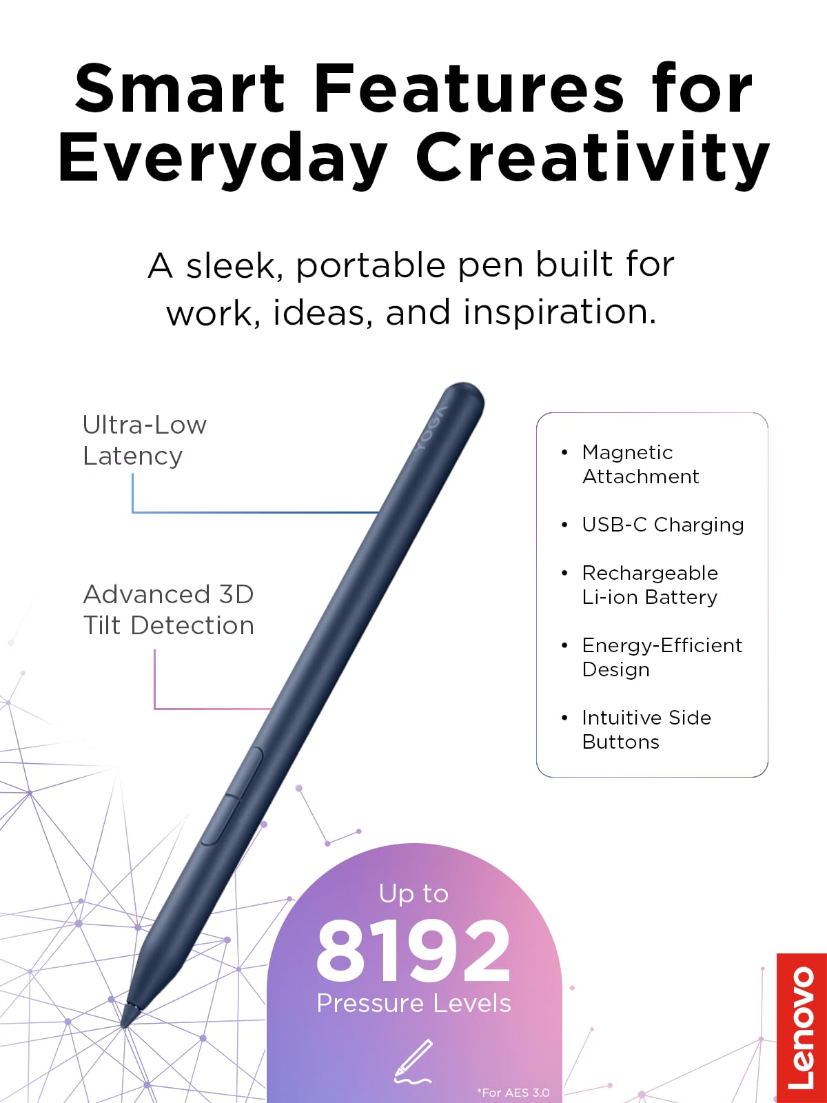 Amazon.co.jp: Lenovo (レノボ) Yoga Pen 2 磁気ペンケース AES 3.0