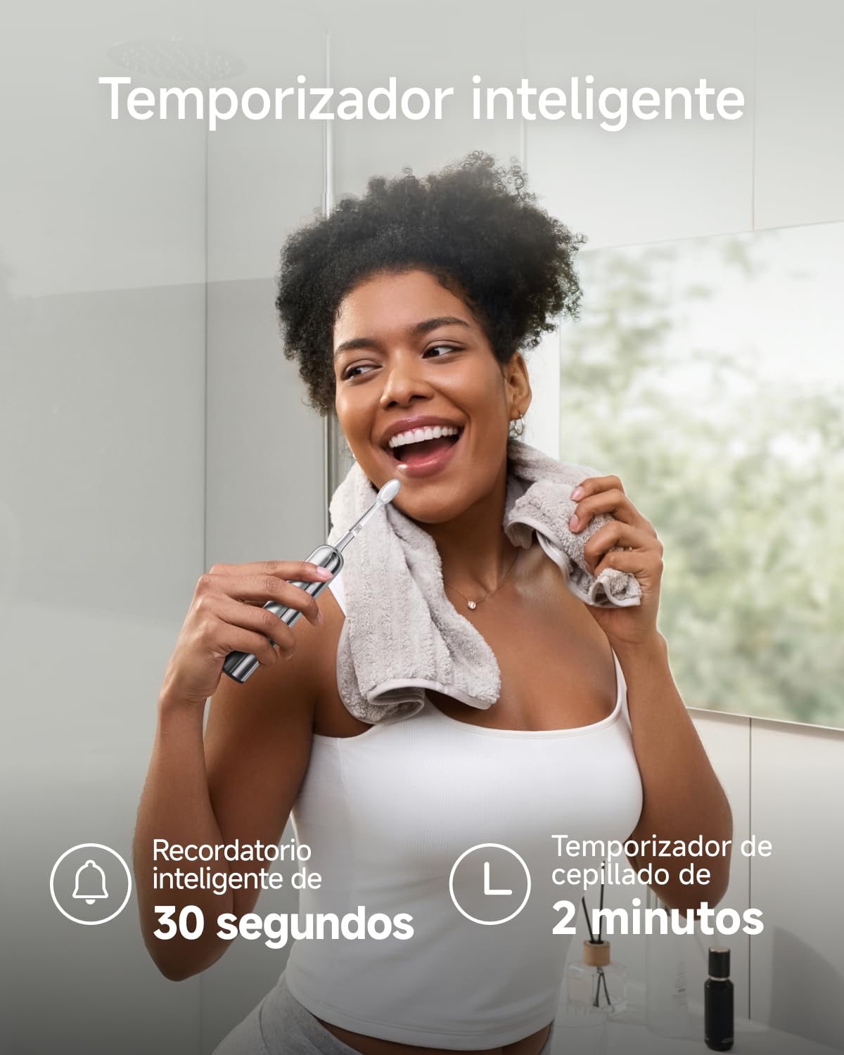 Laifen Wave Pro Cepillo Eléctrico Sónico, Autonomía 70 Días, Acero Inox | Sistema de Limpieza de Doble Modo, Sensor de Presión Inteligente, Tecnología WaveMotion de 60°, IPX8, Ajustes desde la App