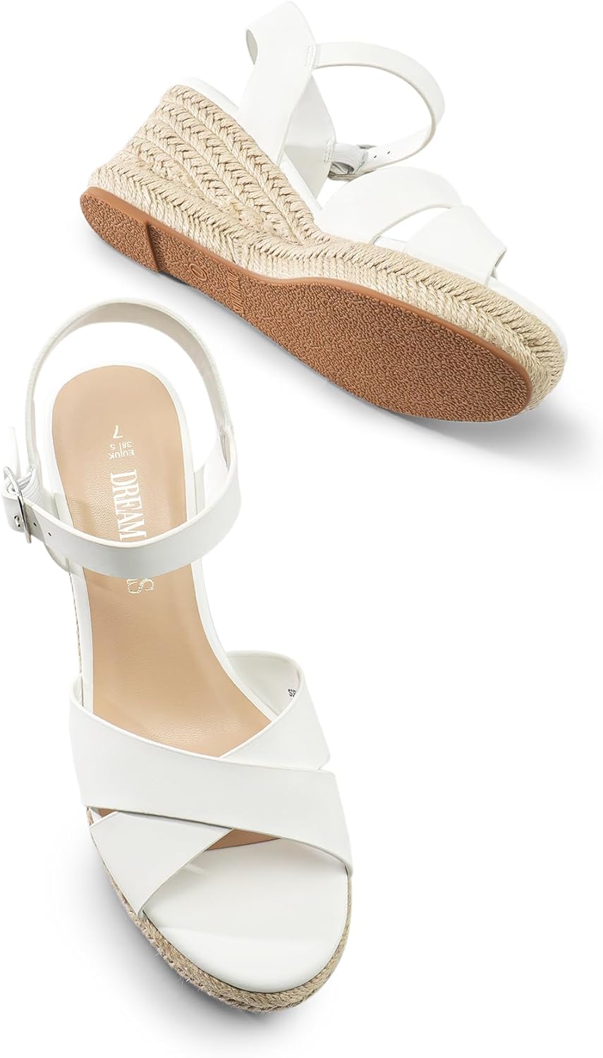 DREAM PAIRS Espadrille Dressy Wedge Sandals, Women's Platform Sandals Casual Summer, Comfortable High Heeled Wedges with Adjustable Buckle - Image 5