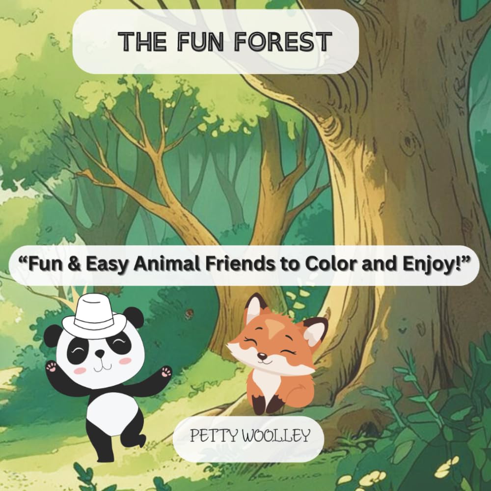 The Fun Forest: Simple and Cute Animals Colouring Book