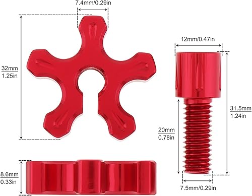 Miniatura 8 de M8 - Ajustador de cable de embrague de freno de motocicleta, tornillos ranurados de aluminio CNC para bicicleta deportiva AR125LC  EN500  GPX250 ATC