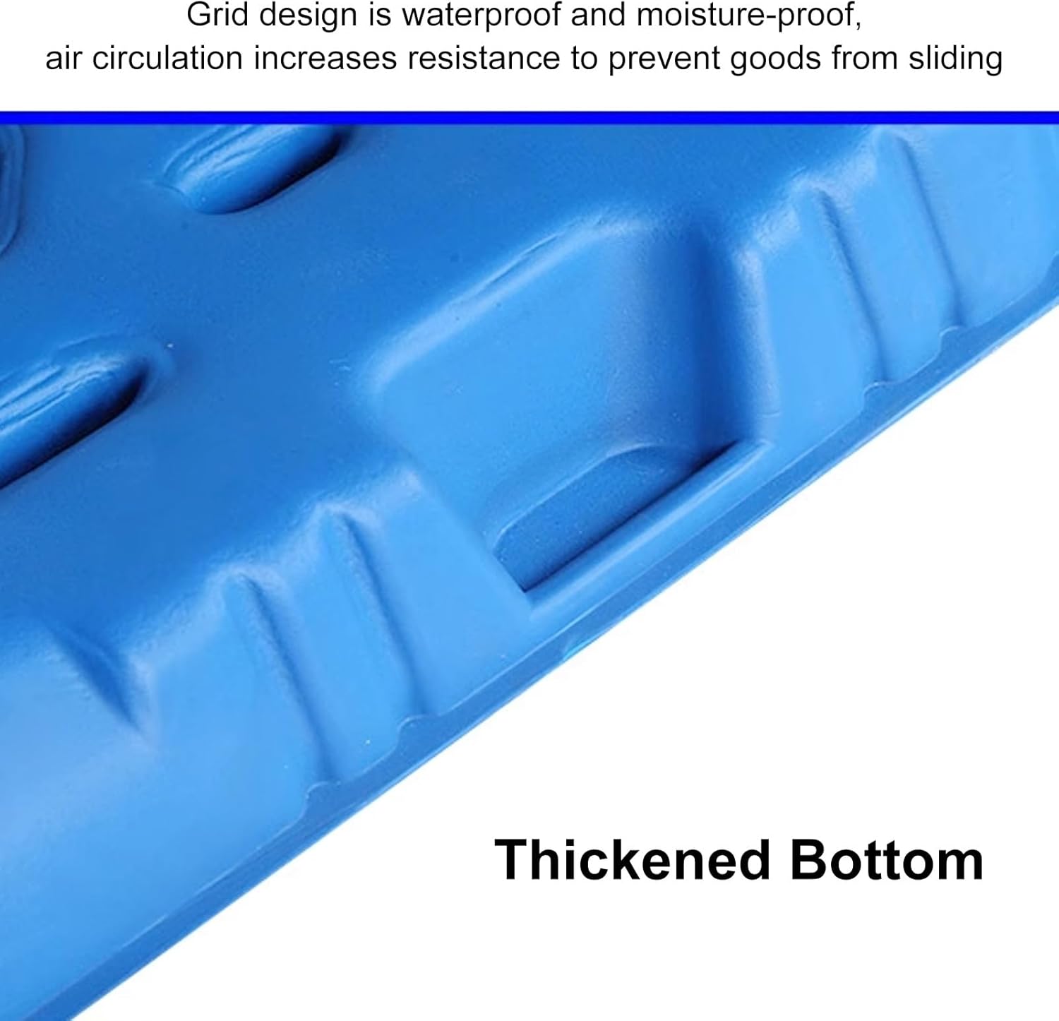 Plastic Pallet Plastic Pallets for Outside Thickened PE Moisture Proof Floor Pallet Pad for Garage Warehouse Forklift Factory(100x80cm/39x31in)