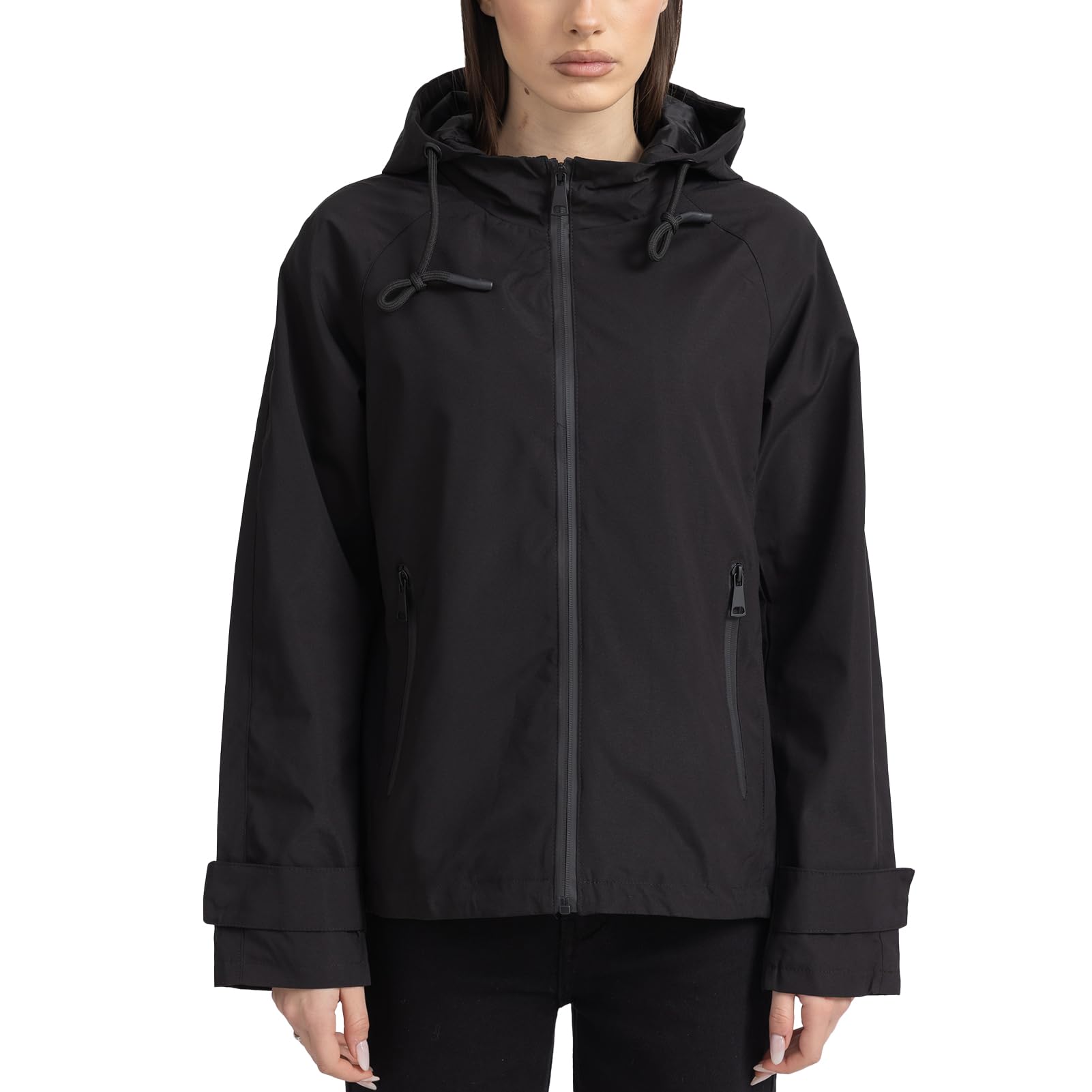 vittorio y Giacca Softshell da Donna con cappuccio Giubbino Leggero Antivento