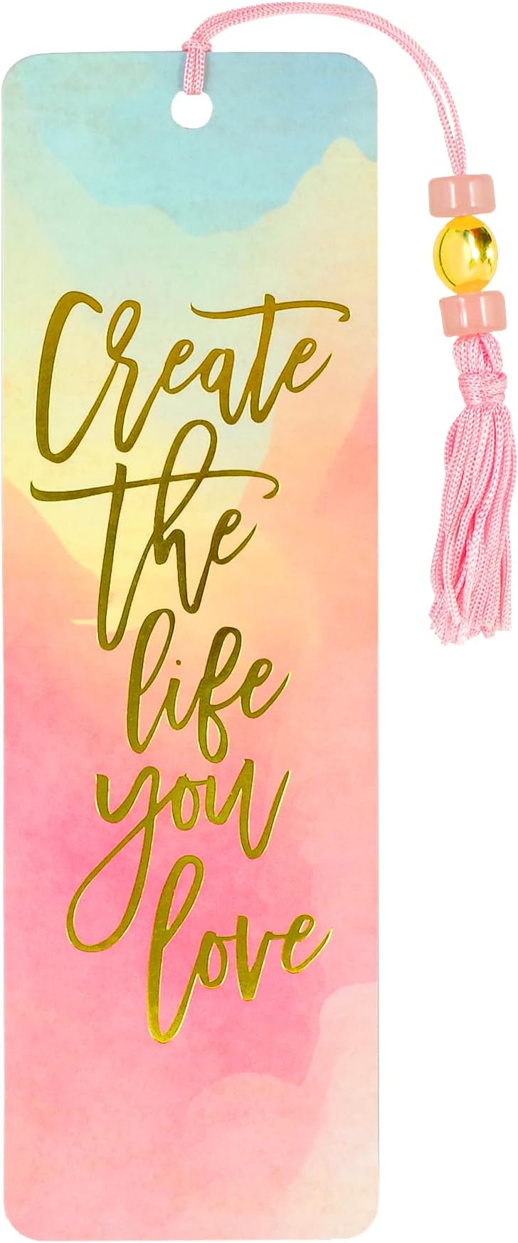 Watercolor Sunset Beaded Bookmark