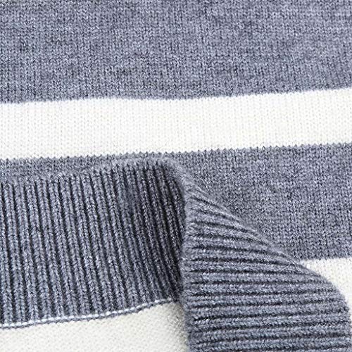 Gebreide damestrui, casual, elegant, gestreept, sweatshirt, winter, lange mouwen, ronde hals, gebreide trui voor dames, grof gebreid, losse sweatshirt, casual - Image 6