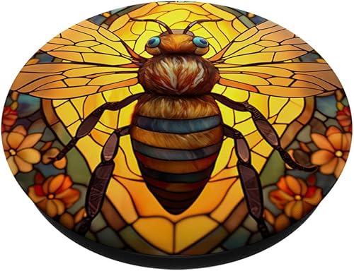 Miniatura 2 de Bumble bee - Abejorro miel abejas de panal amarillo apicultor PopSockets intercambiables PopGrip