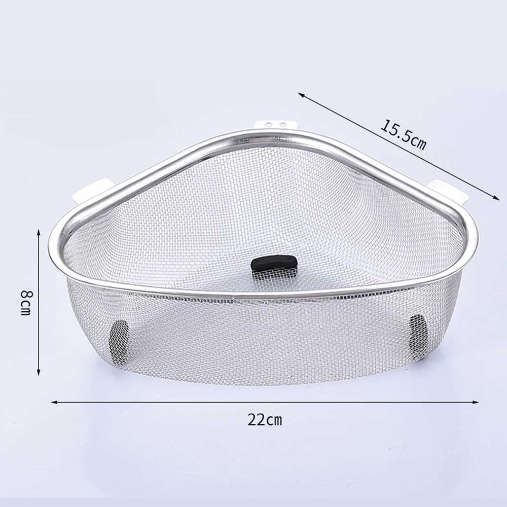 Cesta filtrante para fregadero, Escurridor de filtro colgante, cesta drenaje triangular acero inoxidable for fregadero cocina, colador alimentos