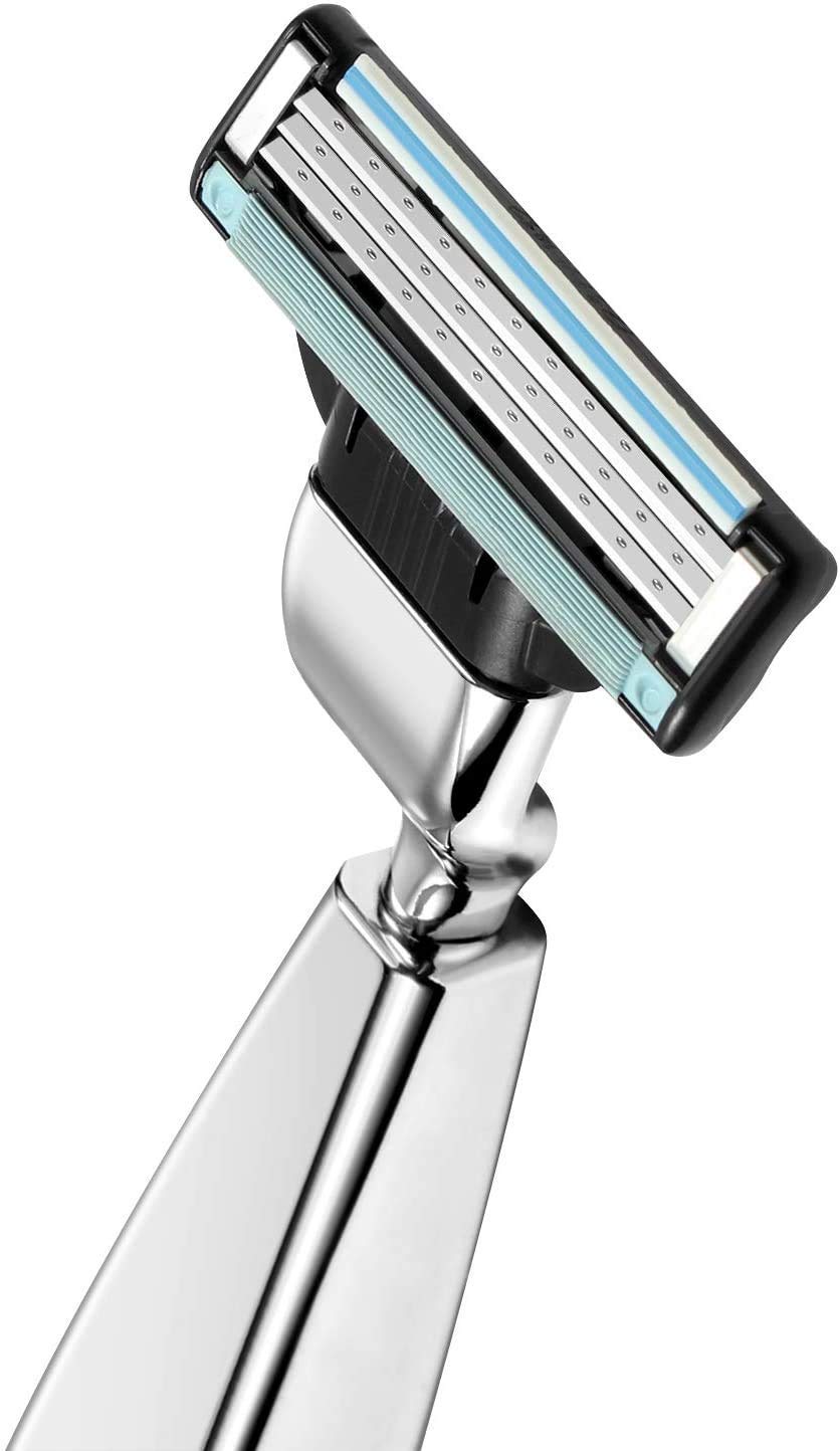 GRUTTI Luxury Safety Razor Shaving Kit for Men, with Shaving Bowl, Brush, Shave Razor Stand and Manual Safety Razor, Compatible with Mach 3 Unique Wet Shave Set Gifts for Men