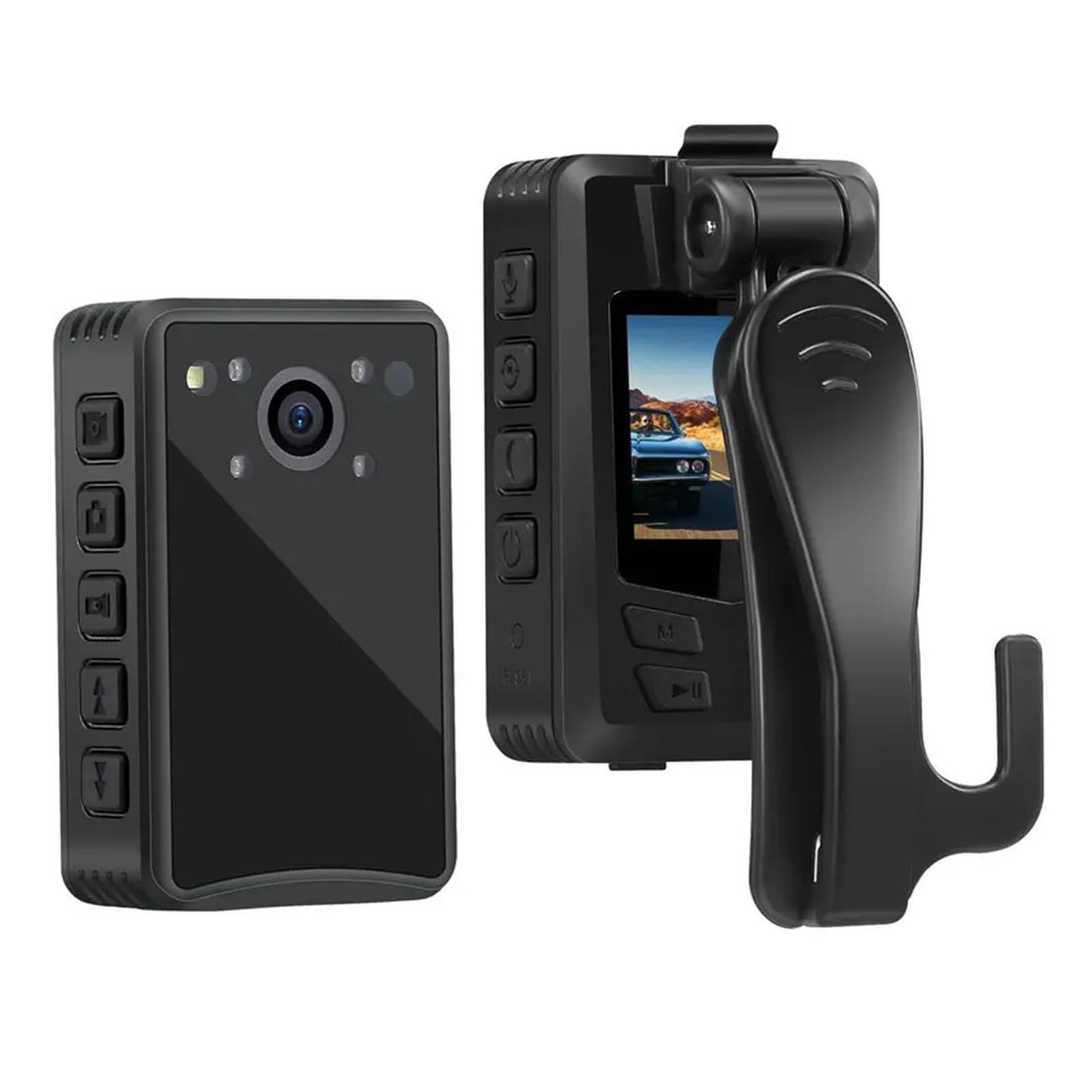 JVDDI Body Camera A23 Camera 128G HD1080P Wearable Body Cam Guard Mini Comcorders Night Vision DVR Recorder for Outdoor Recording(With 32G TF Card)