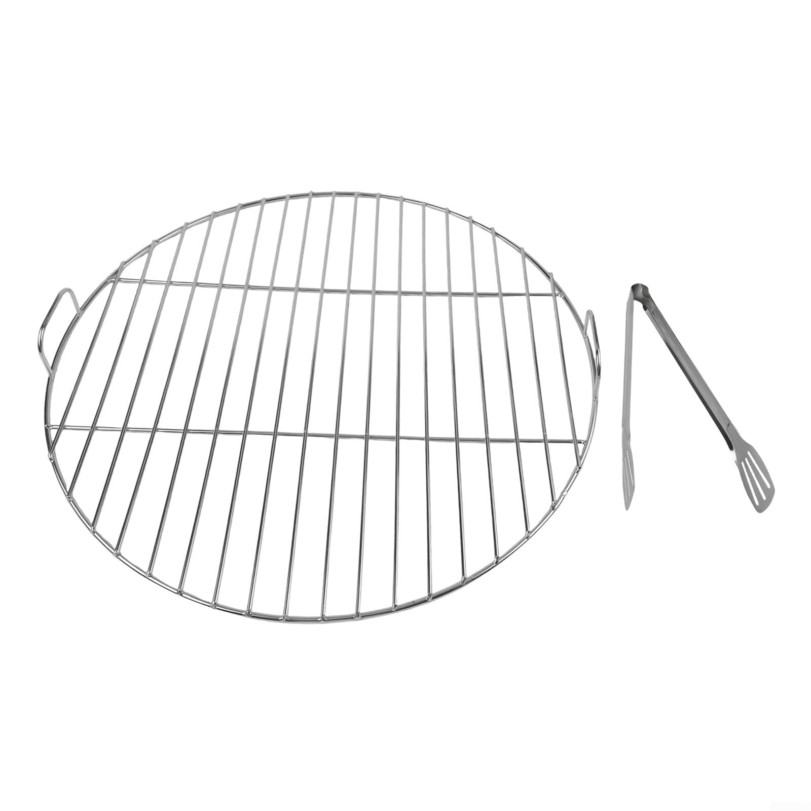 Ruszt do grillowania ze stali nierdzewnej 45 cm z uchwytem, kratka do gotowania na czajniku 57 cm, odporne na wysokie temperatury, akcesoria zastępcze, idealne do grillowania na świeżym powietrzu.