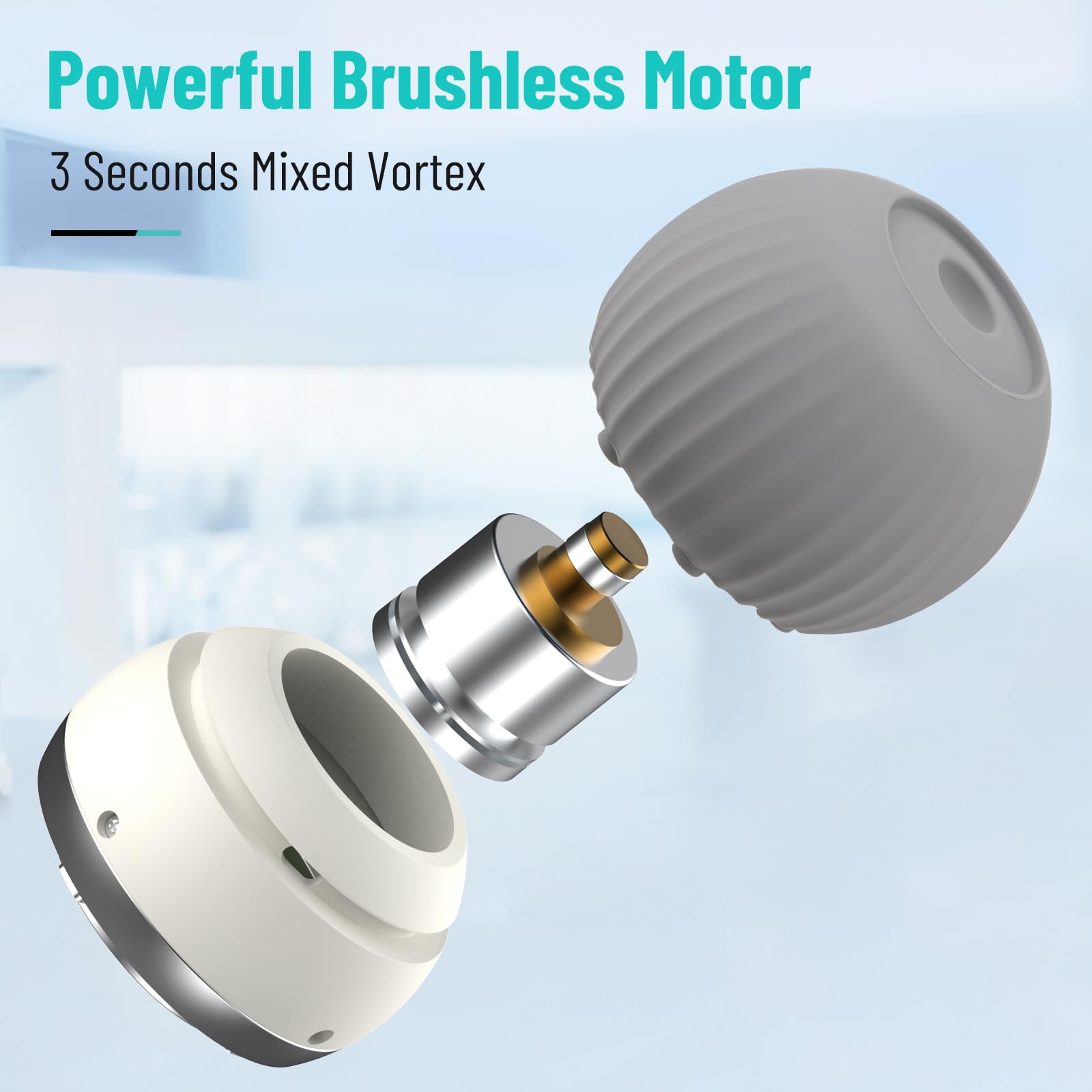 Mini Vortex mikser 5000 obr./min, Paint Shaker z trybem dotykowym, szary | Zawiera 100 kulek mieszanych, odpowiednie do pigmentów akrylowych, tuszu do rzęs, farby do tatuażu, lakieru do paznokci