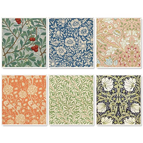 Whaline Vintage Floral Cotton Dishcloths (6 Pcs)