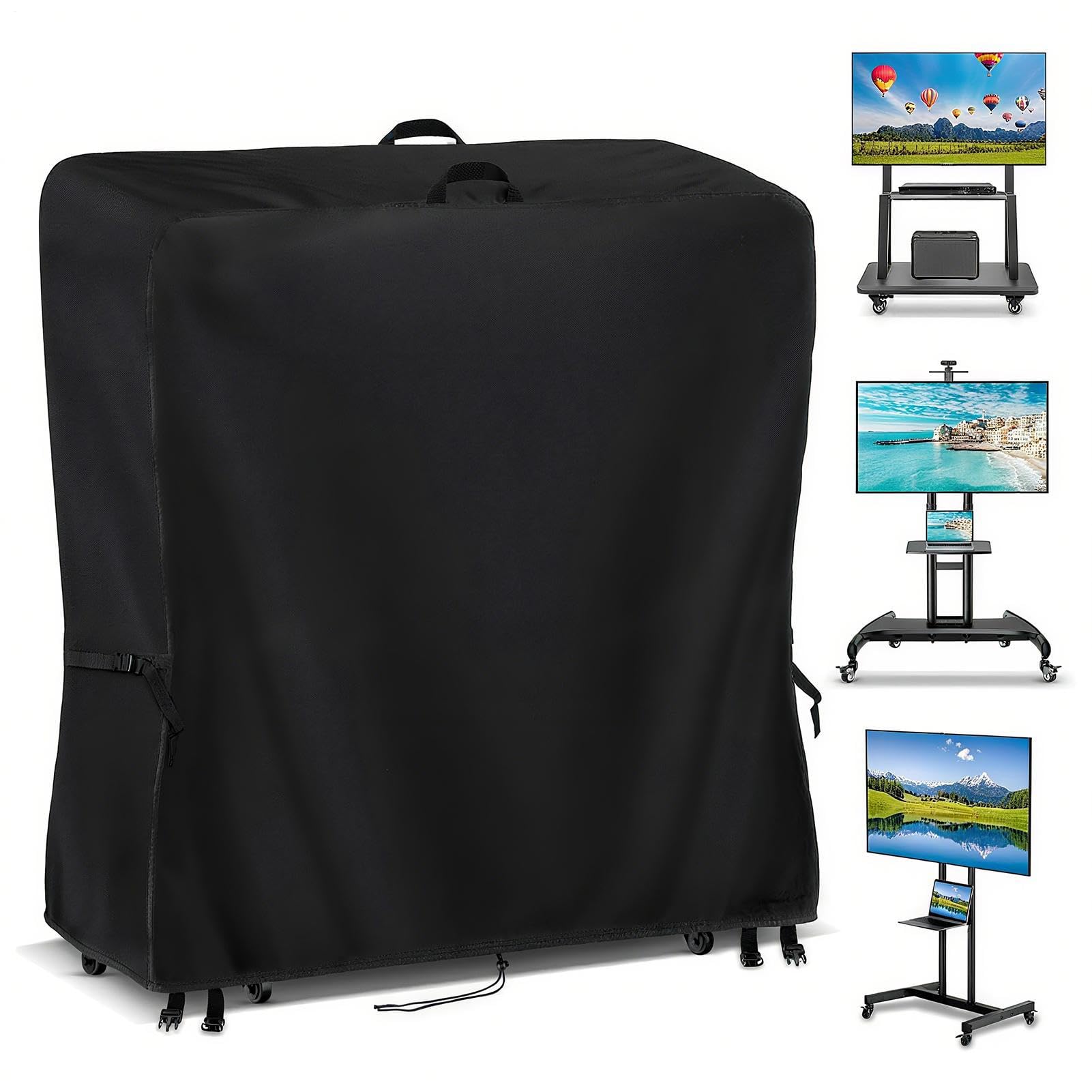 Outdoor-TV-Ständer-Abdeckung – TV-Bildschirmschutzabdeckungen für draußen, staubdicht, für Terrasse, Rasen, Hinterhof, Hof, Hof