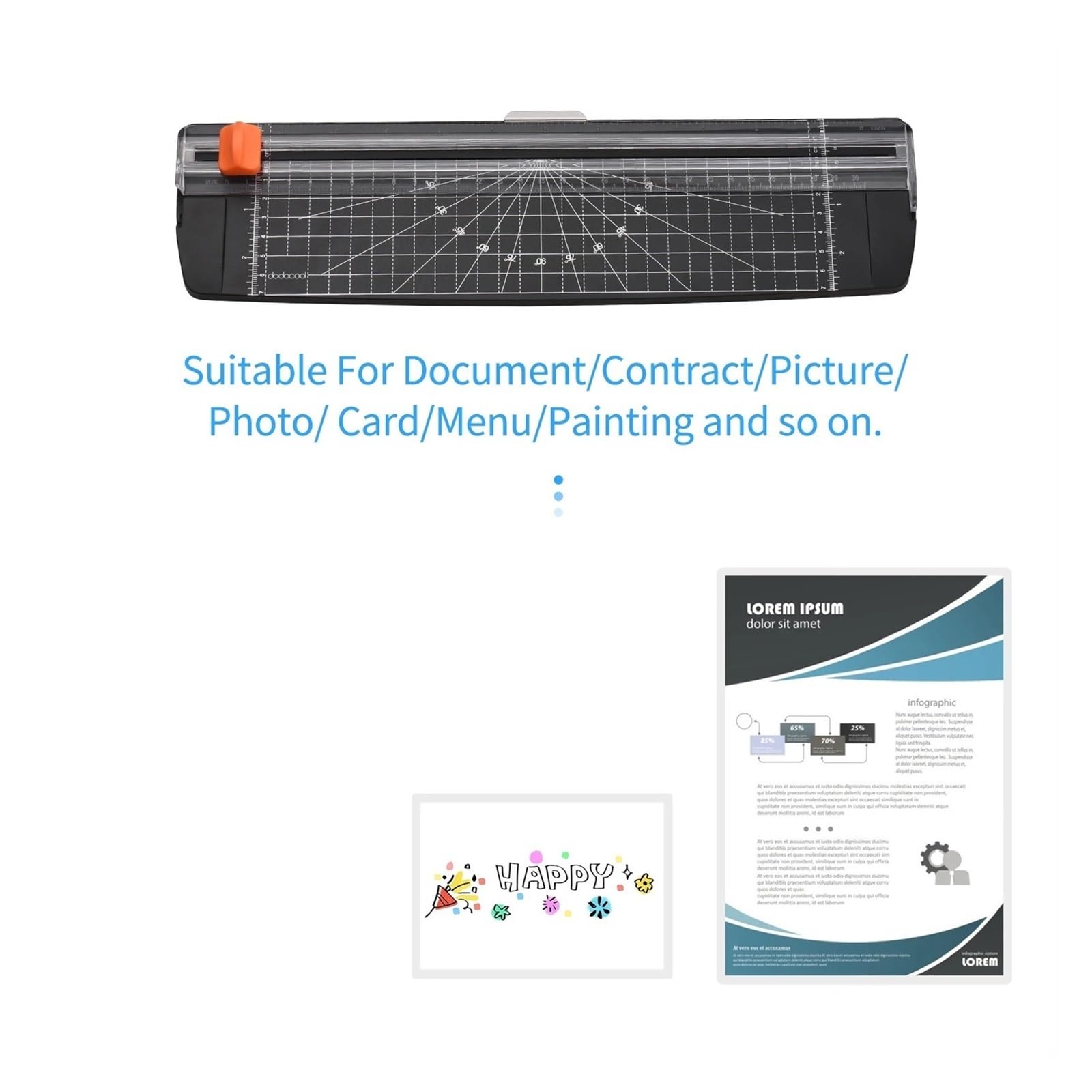 Set di Macchine plastificatrici SL399, laminazione a Caldo e a Freddo, Formato A3, a 2 rulli con Buste di laminazione A3/A4/A5/A6, arrotondatore d'angolo