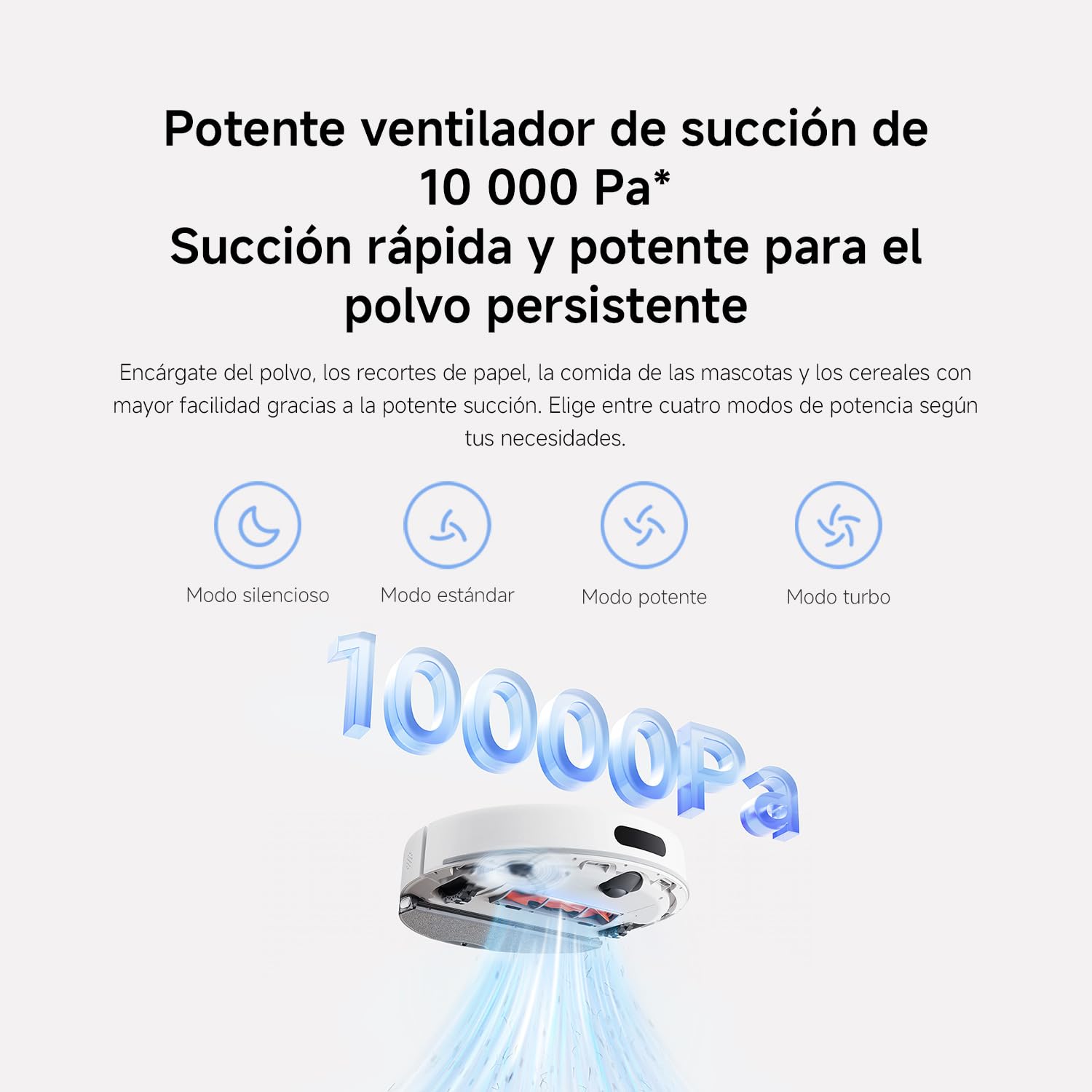 XIAOMI Robot Aspirador H40, 10000Pa Succión Robot Aspirador y Fregasuelos,Navegación Láser LDS Aspirador Robot,180 Min de Autonomía, Control por Voz/App, para Pelo de Mascotas y Suelos Duros
