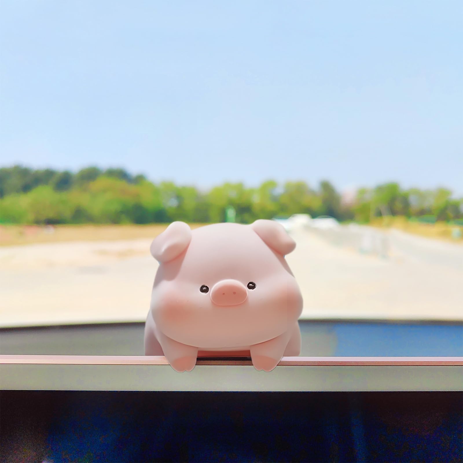 Cute Furry Animal Rear View Mirror Accessories, Car Dashboard Decoration