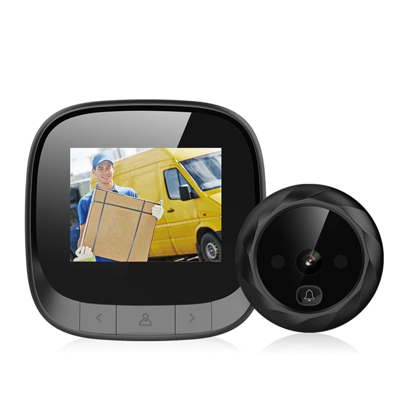 Video Doorbell, Schermo LCD Spioncino elettronico for porte Campanello for porte notturne Fotocamera for spioncino Registrazione di foto Videocamera for porte digitali Campanello intelligente