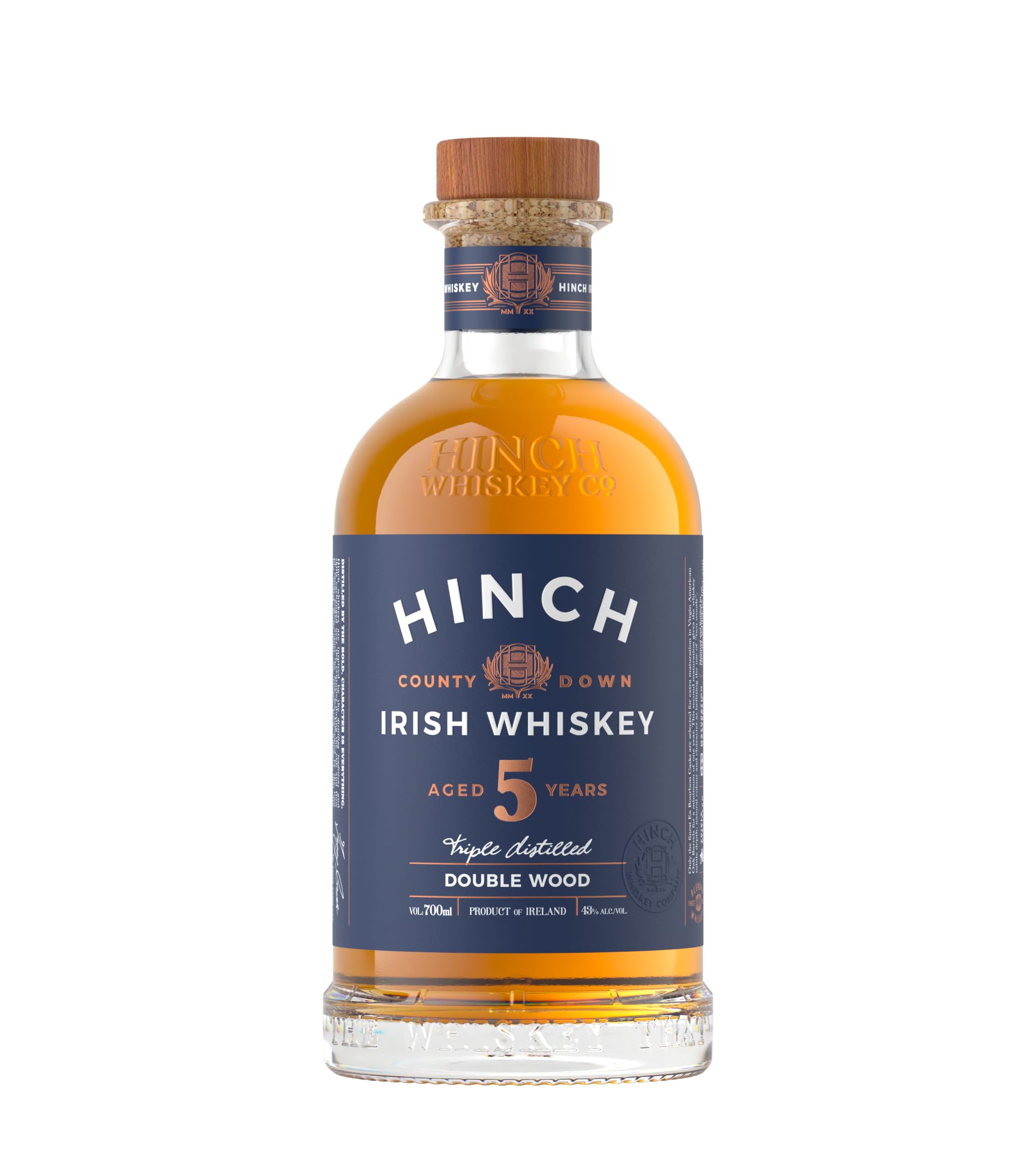 Distillery 5 Year Old Double Wood Premium Whiskey | Blended Irish Whiskey | 43% Vol | 70cl