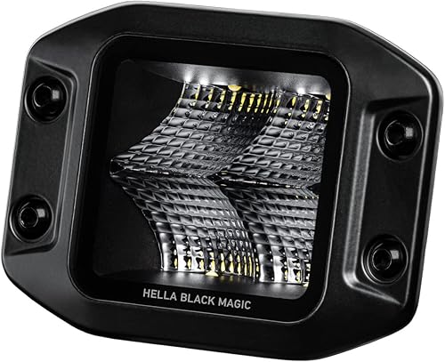 Miniatura 2 de HELLA 358176831 - Juego de luces LED mágicas negras de 3.2 pulgadas, montaje empotrado, luz de inundación LED, luces de conducción todoterreno para