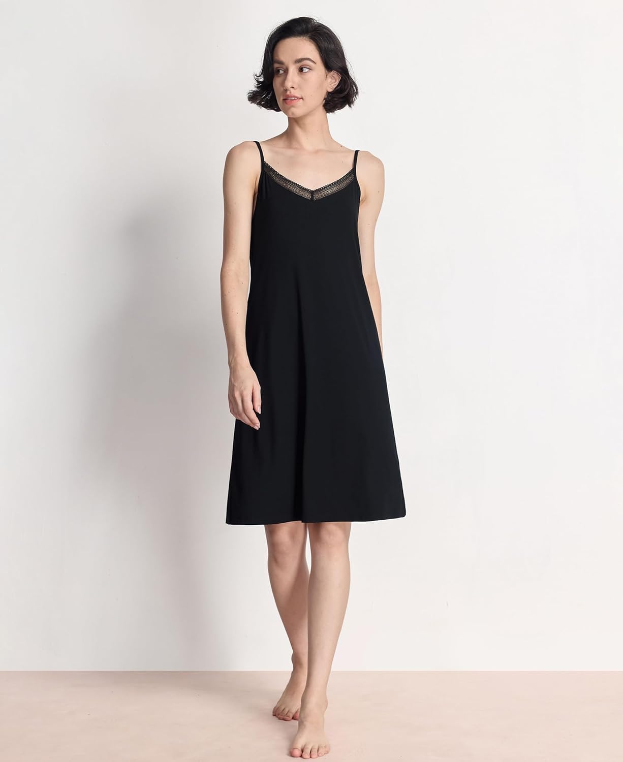 GYS Sleeveless Nightgowns for Women Soft Bamboo Viscose Full Slip Spaghetti Strap Camisole Under Dress - Image 2