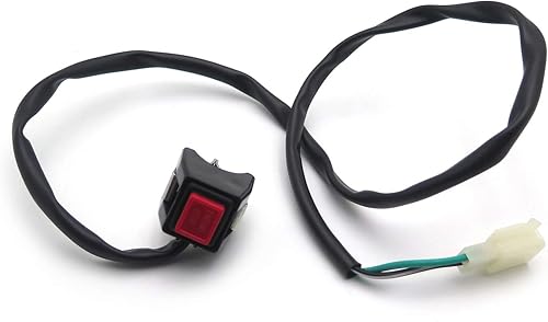 SMT moto- universal Rojo 7/8" manubrio Engine Stop Buttom Kill Cortar Stop Switch botón utilizar en motocicletas ATVs Scooters Motos de nieve