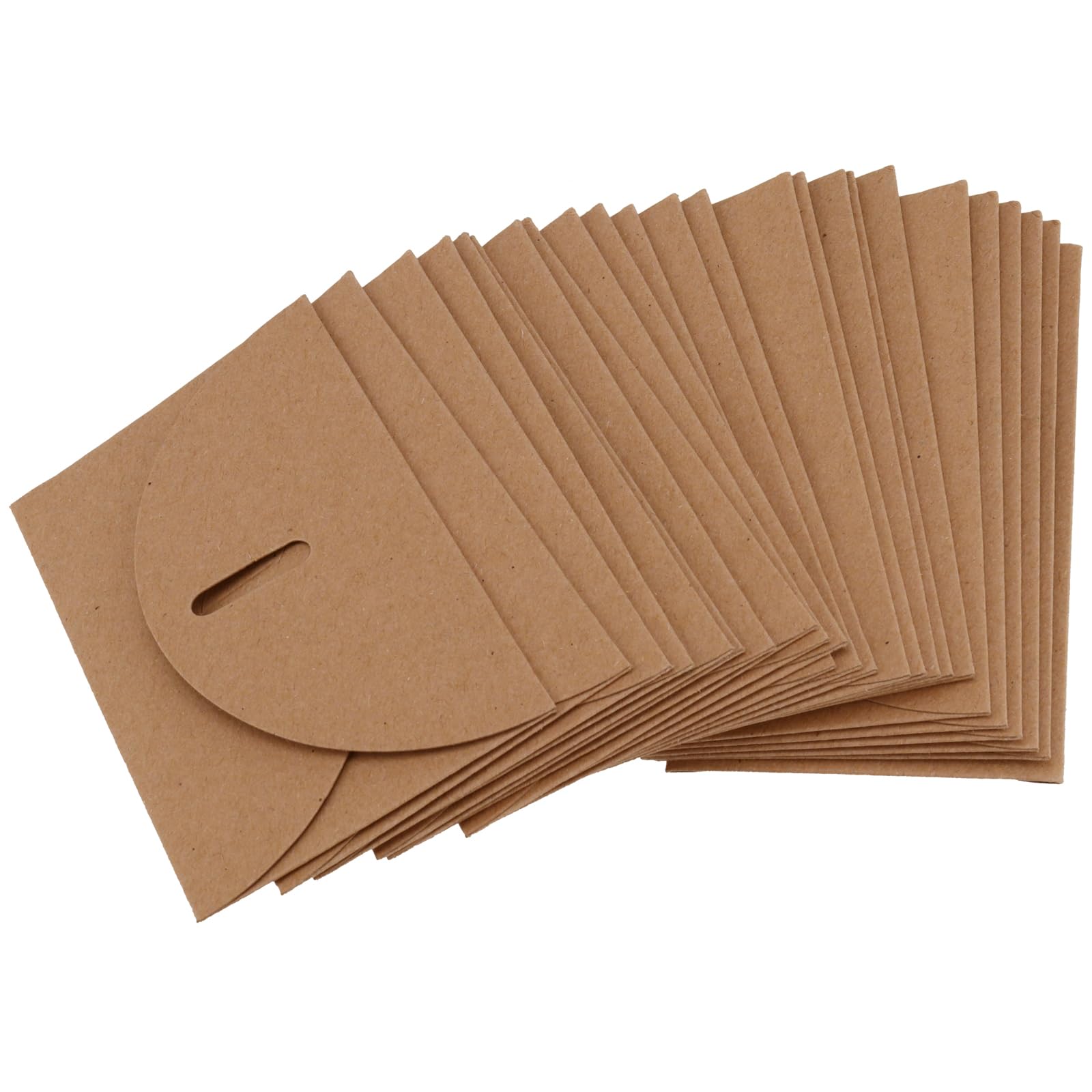 Lot de 300 enveloppes en papier kraft marron avec fermoir en forme de cœur pour cadeaux, mariage, Noël, invitations, cartes de remerciement