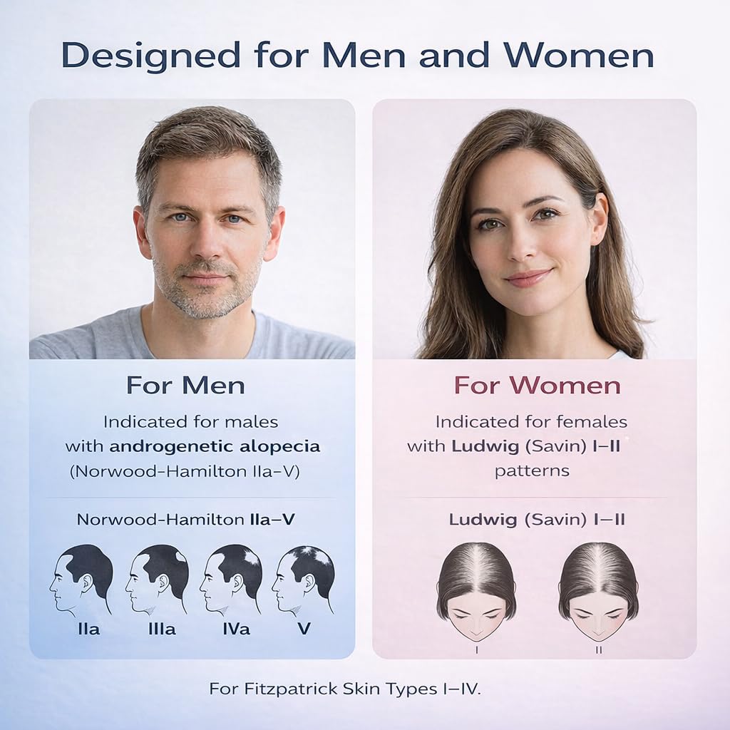 Laser Therapy Hair Growth Comb – Red Light Brush for Hair Growth, Daily Scalp Care Routine, At-Home Use for Men & Women