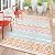 Lahome Outdoor Rug Waterproof, 5x8ft Reversible Outdoor Plastic Straw Rug for Camping Patio, RV Outdoor Rugs Outside, Outdoor Carpet for Porch Deck Backyard Balcony Picnic(Pink/Orange,5'x 8')