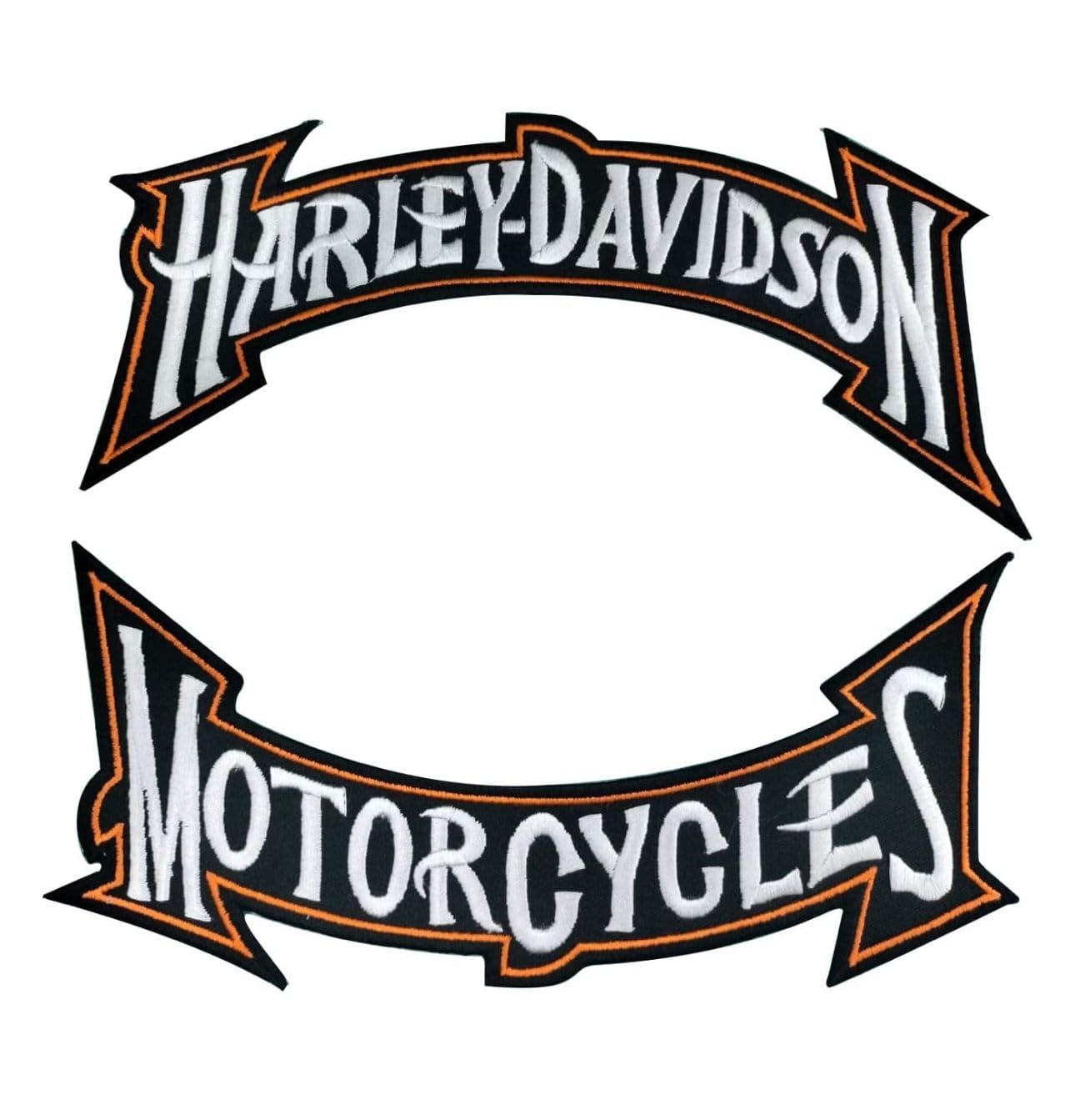 Photo 1 of 1 Pair Large Size Harley Iron On Embroidery Patch for Leather Jackets & Vest Size (11 Inches)