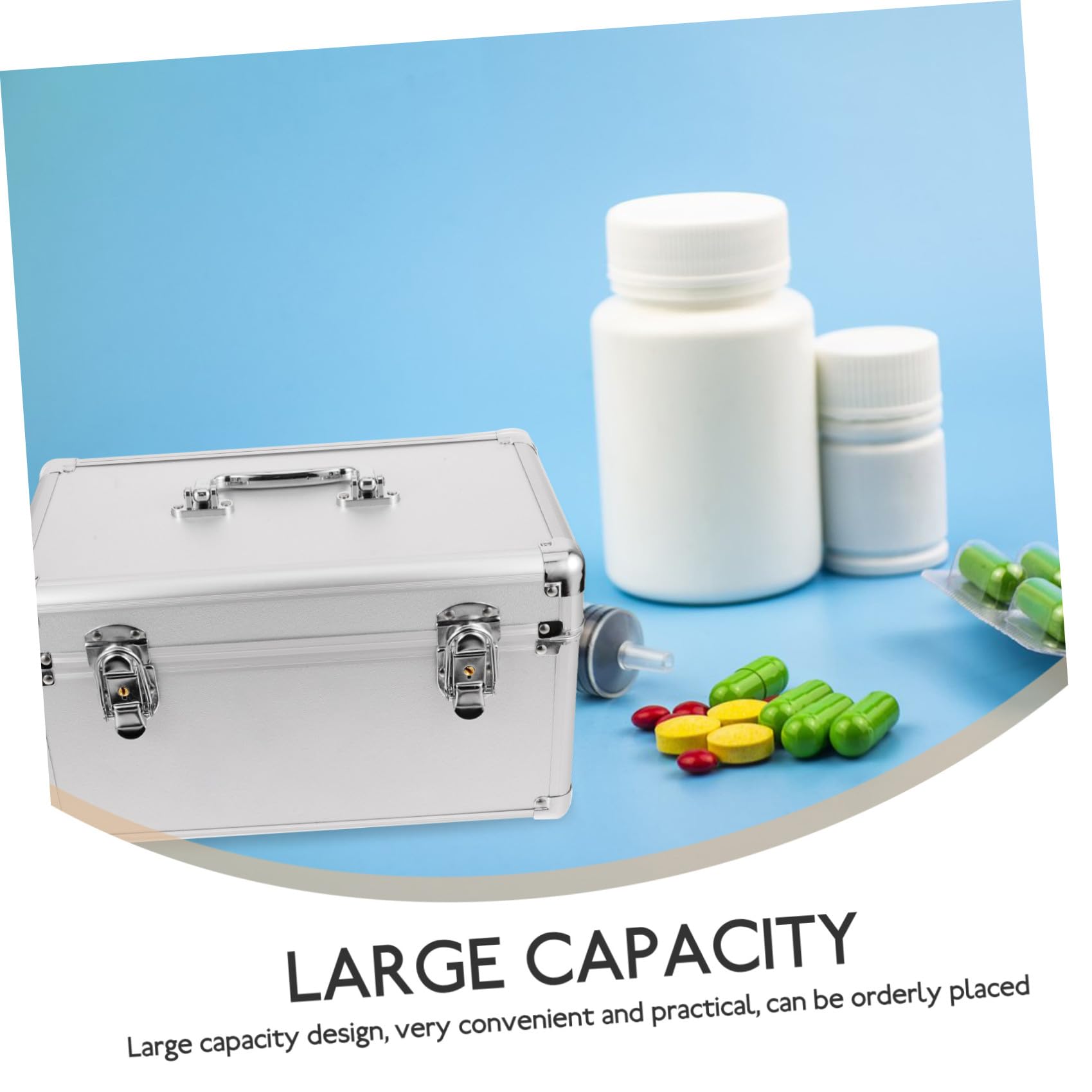 Healvian Caja Caja de medicamentos caixas arrumação Storage Box contenedores de Almacenamiento médico botiquín de Primeros Auxilios Caso Medico de Emergencia botiquín de Metal