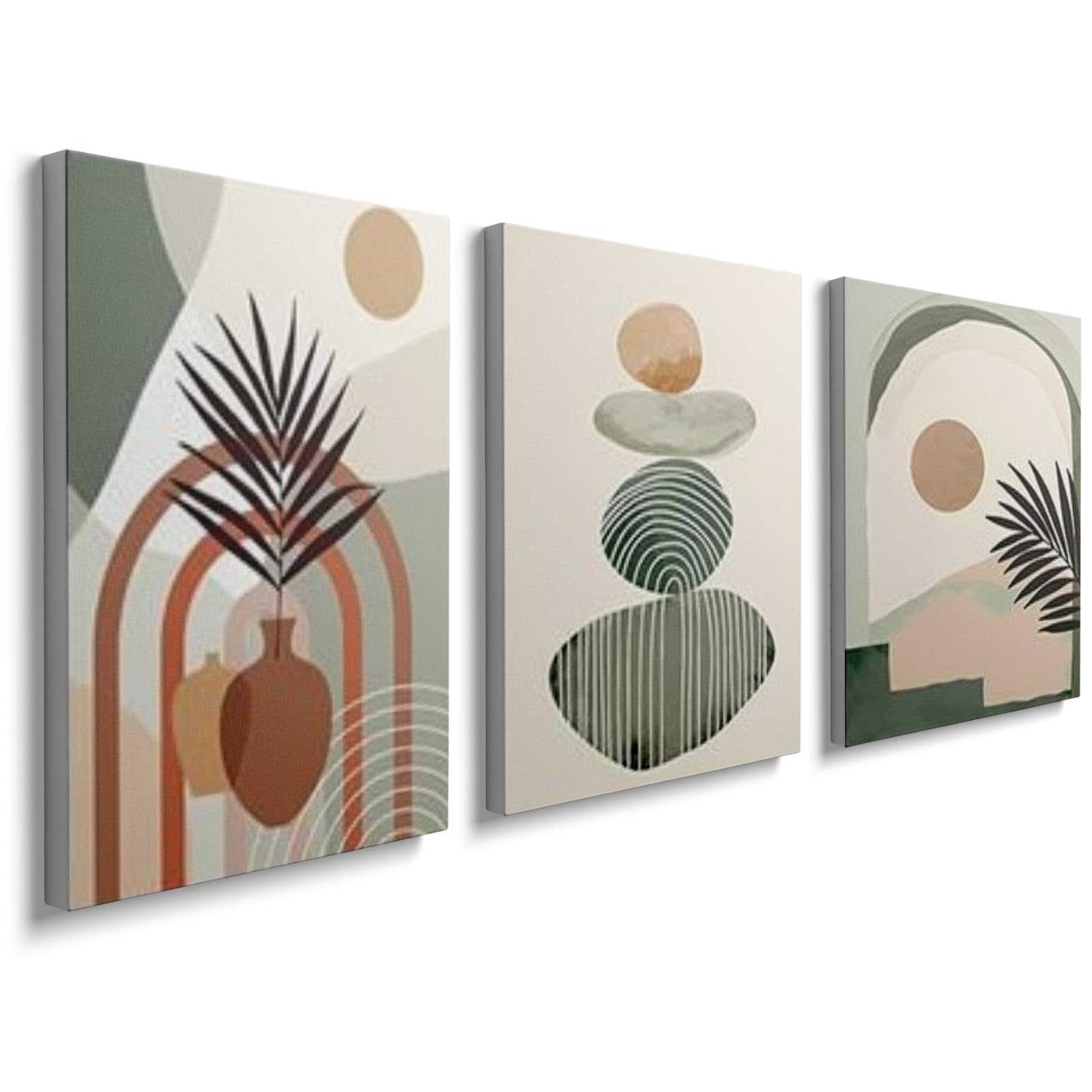 Sage Green Pictures Bohemian Decor - Canvas Wall Art Painting Colorful Bathtub Print 0906, H0906, 16 x 12 inch - 40 x 30 cm
