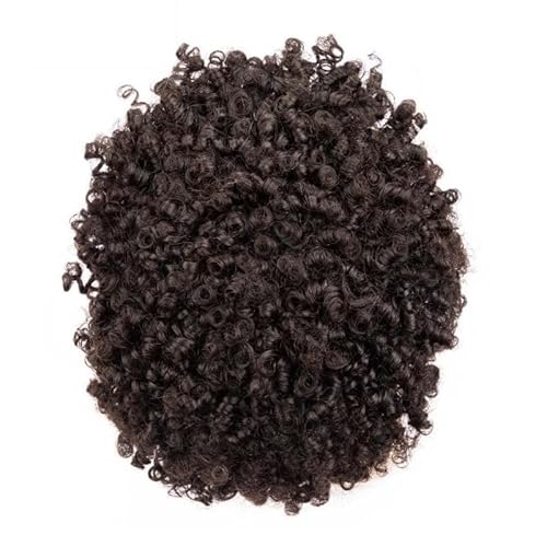 メンズヘア交換システムアフロトゥーペ0.06-0.08mm薄皮PUベースヘアピース黒人男性用8x10インチオールPUベース15mmカーリー男性ウィッグ天然人毛システム、1.2-8x10