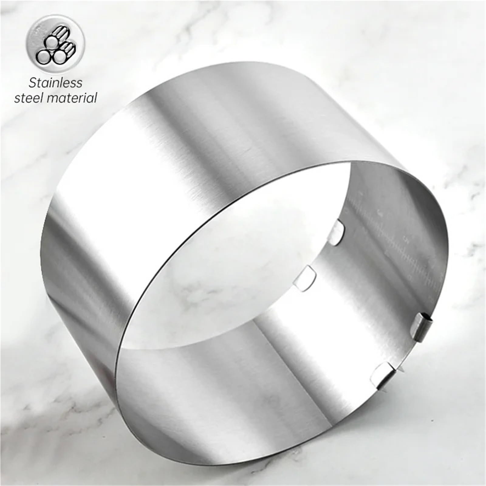 Tortenring 2 stücke Teleskop Mousse Ring Edelstahl Kuchen Ring Kreis Form Rostfrei Backen Kuchen Kreis Einstellbare Küche Backen Werkzeuge(12cm)
